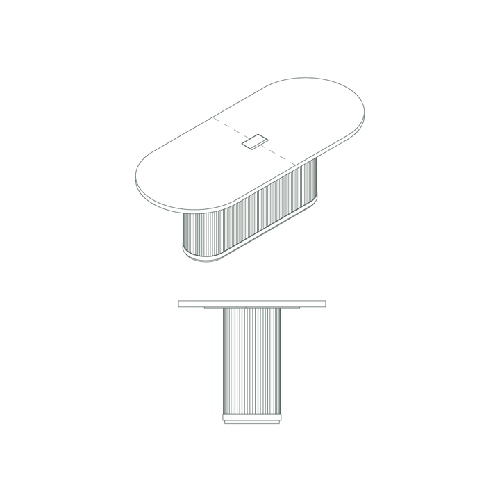 radius conference table drawings